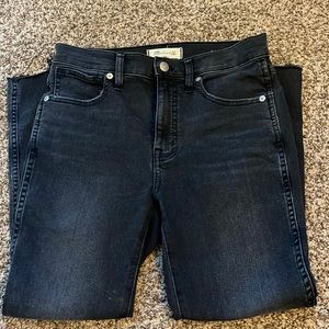 Madewell 10” High Rise Skinny Crop Raw Edge